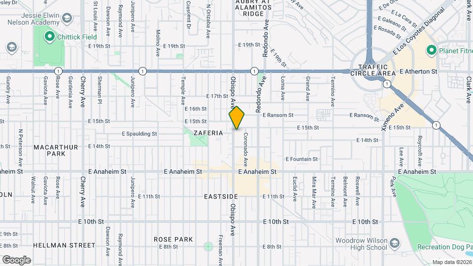 1450 Obispo Ave Map and Location Details
