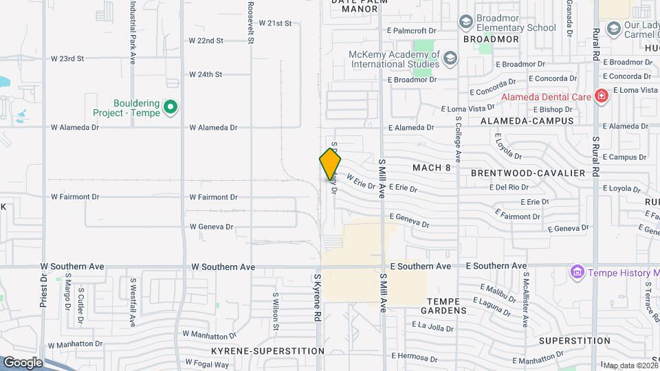 2926 S Dromedary Dr Map and Location Details