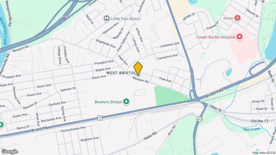 702 Newport Rd Map and Location Details