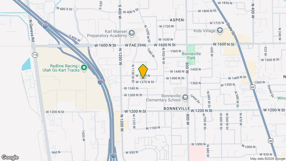 1078 W 1375 N St Map and Location Details