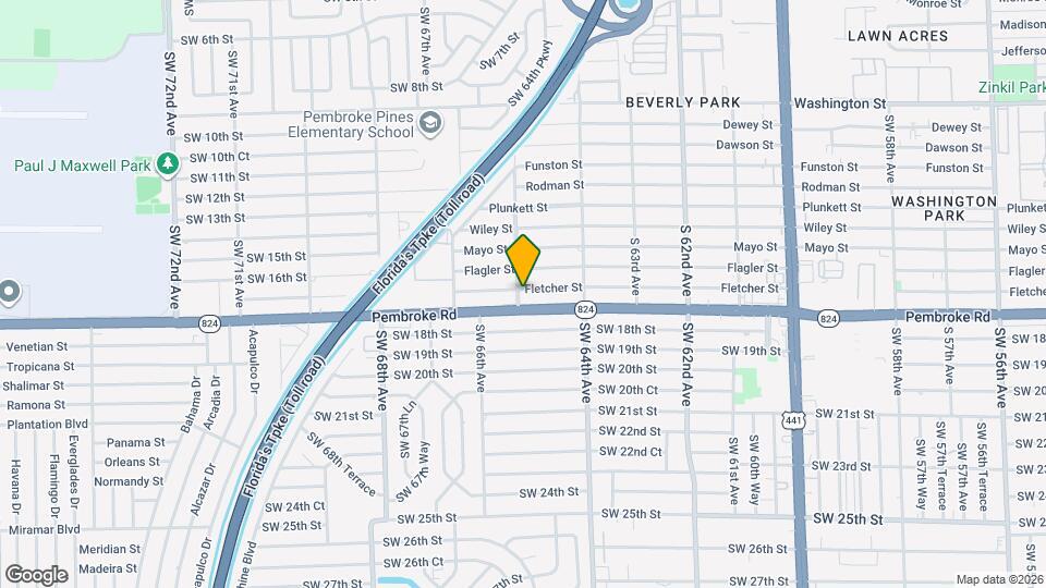 6448 Fletcher St Map and Location Details