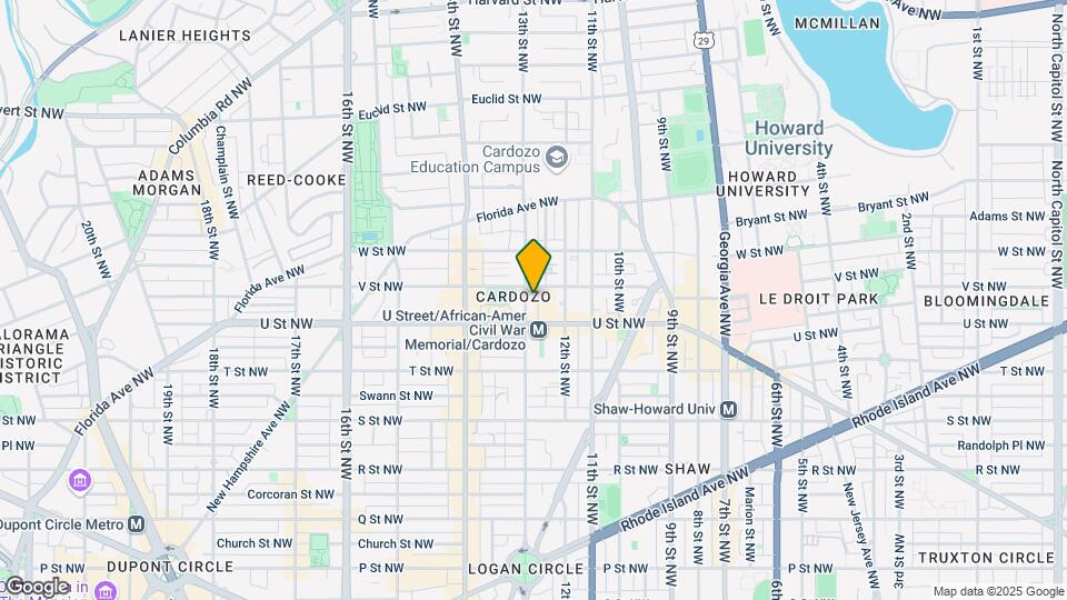 2025 13th St NW Map and Location Details