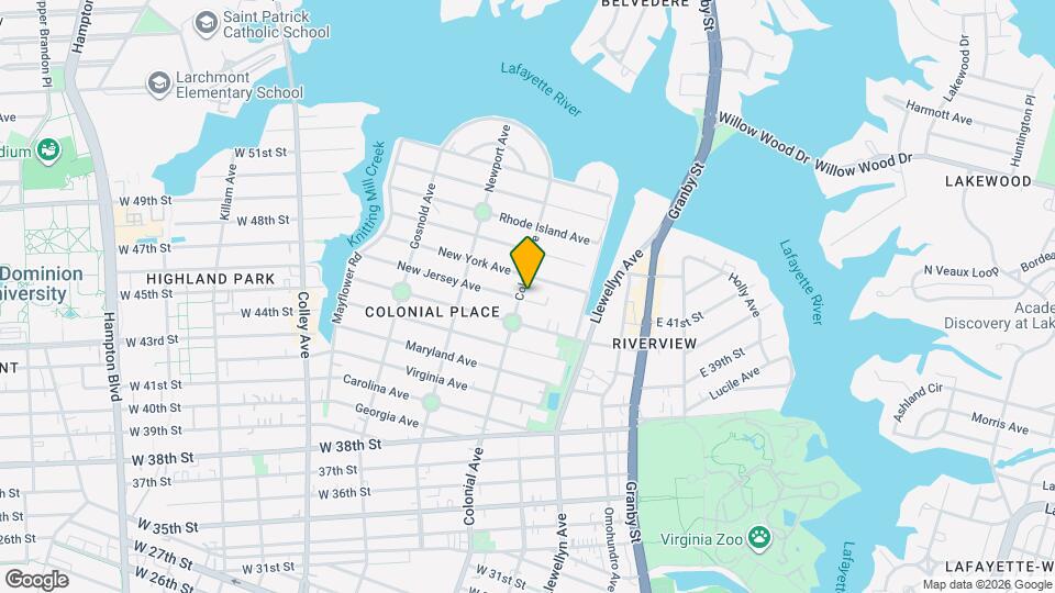 4600 Colonial Ave Mapa y Detalles de la Ubicación