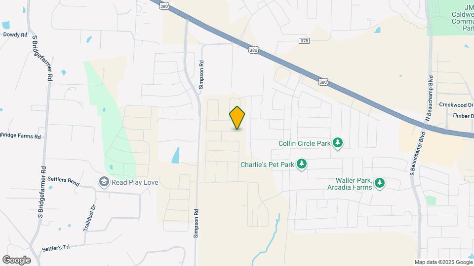 1038 Raintree Rd Map and Location Details