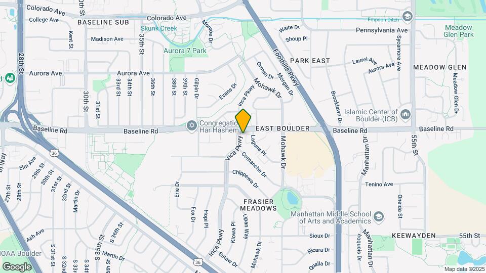 660 Inca Pkwy Map and Location Details