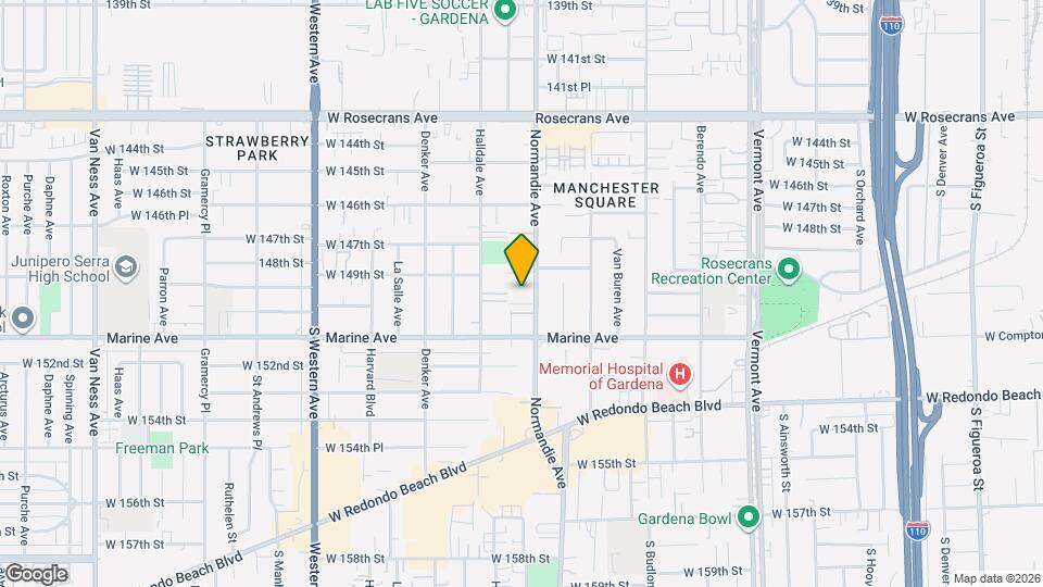 14919 Normandie Ave Mapa y Detalles de la Ubicación