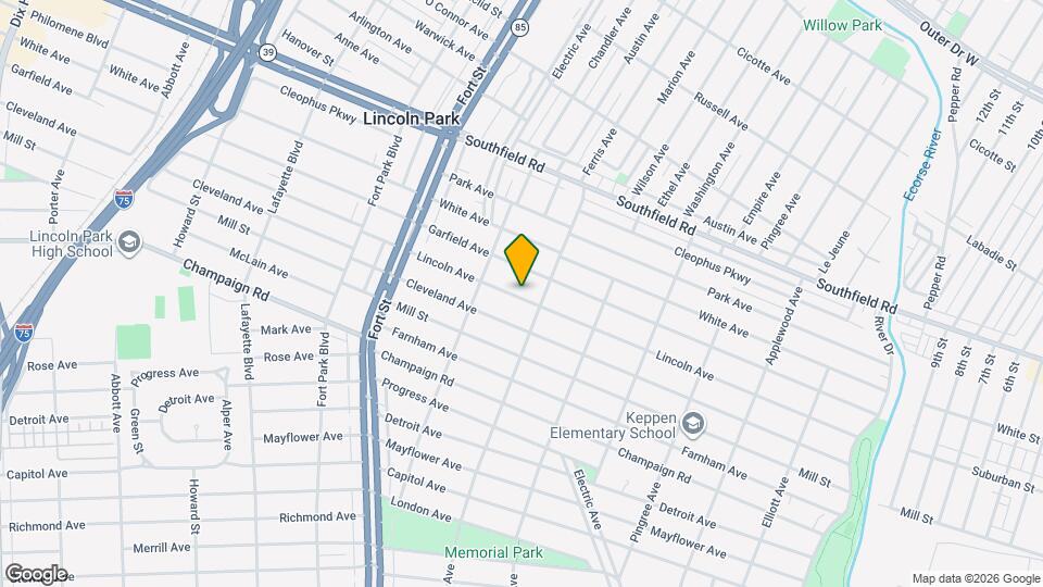 1034 Lincoln Ave Map and Location Details