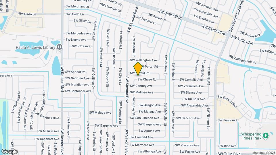 1315 SW Chase Rd Mapa y Detalles de la Ubicación