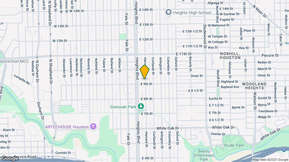 909 Harvard St Map and Location Details