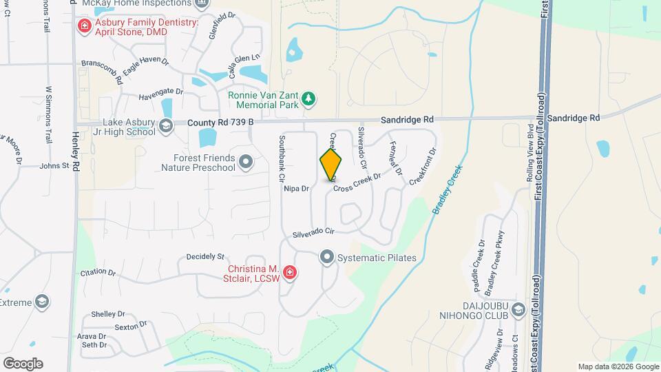 2836 Cross Creek Dr Map and Location Details