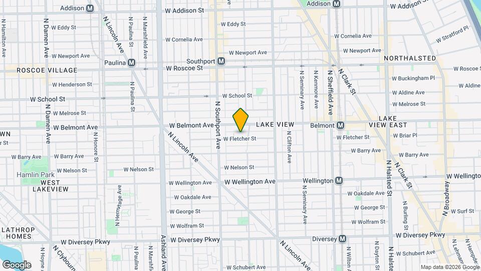 1306 W Fletcher St Map and Location Details