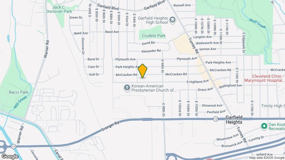 9505 S Highland Ave Map and Location Details