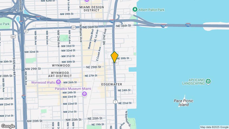 2703 Biscayne Blvd, Unit 3rd floor Map and Location Details