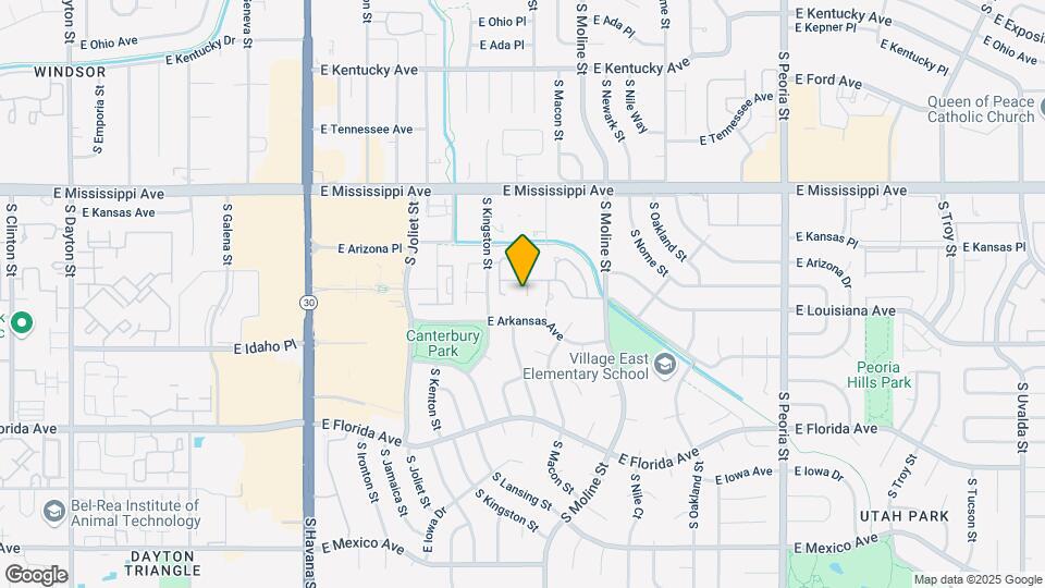 1321 S Lansing Ct Map and Location Details