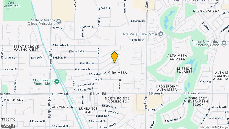 4934 E Grandview St Map and Location Details