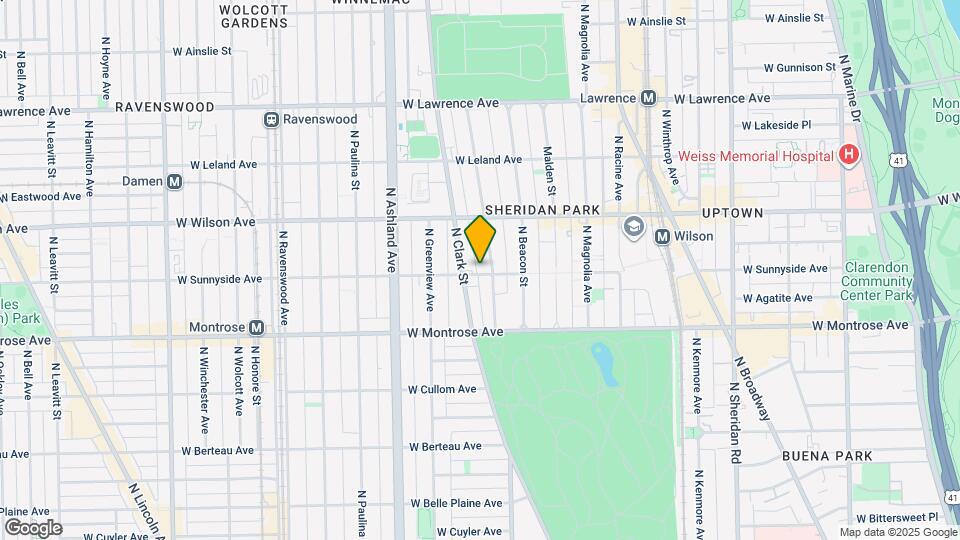 1410 W Sunnyside Ave Mapa y Detalles de la Ubicación
