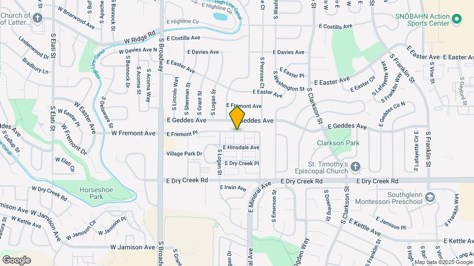 536 E Fremont Pl Map and Location Details