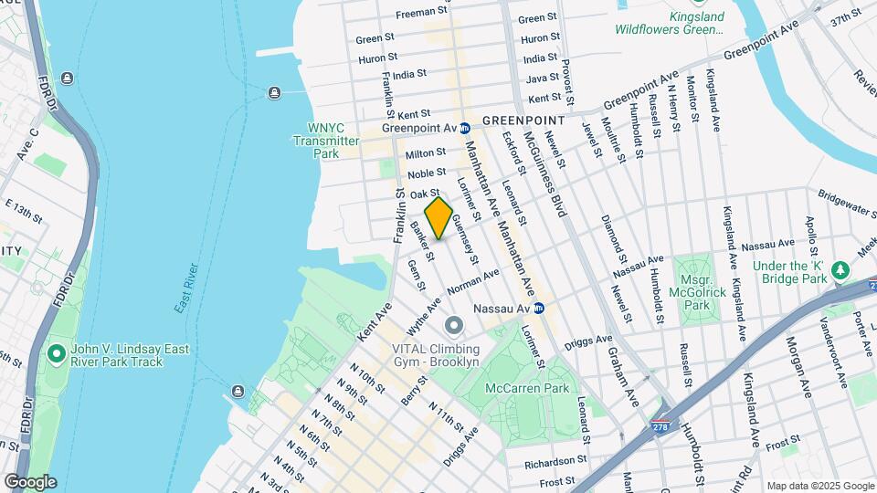 44 Meserole Ave Mapa y Detalles de la Ubicación