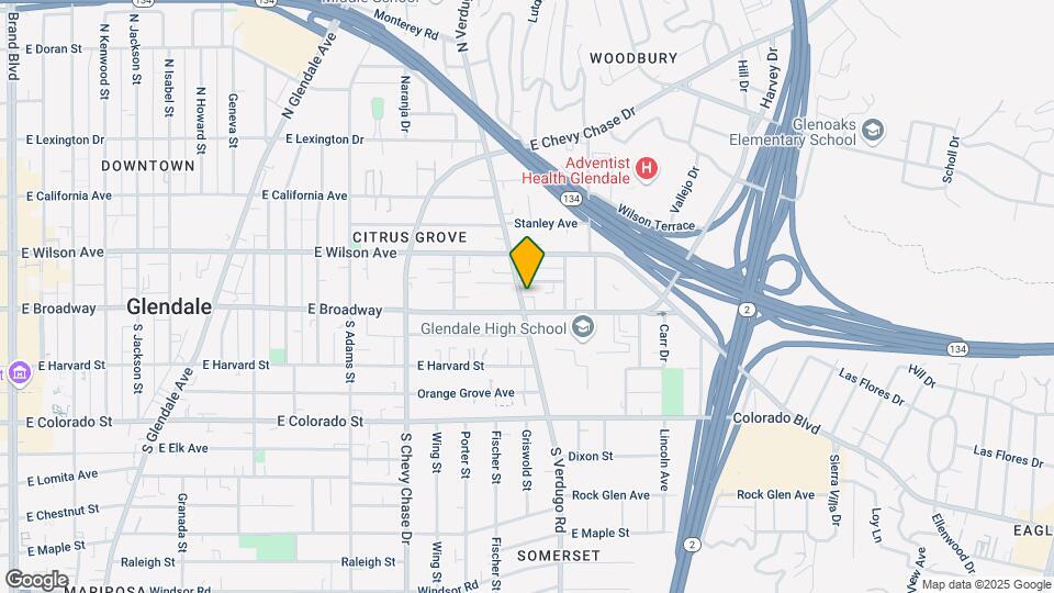112 N Verdugo Rd Map and Location Details