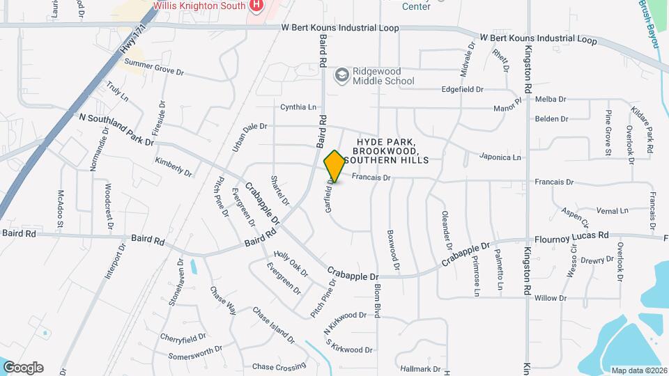 9413 Garfield Dr Map and Location Details