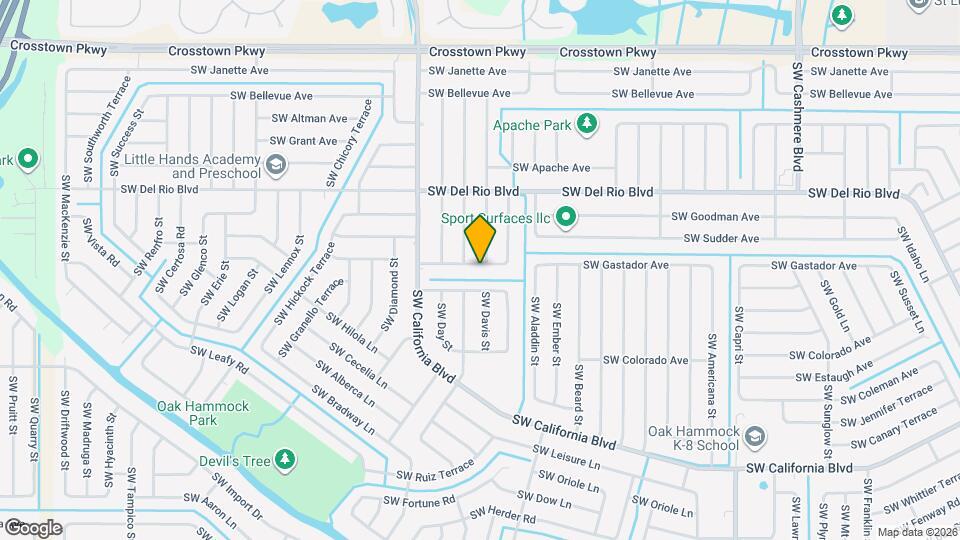 1632 SW Bascom Ave Map and Location Details
