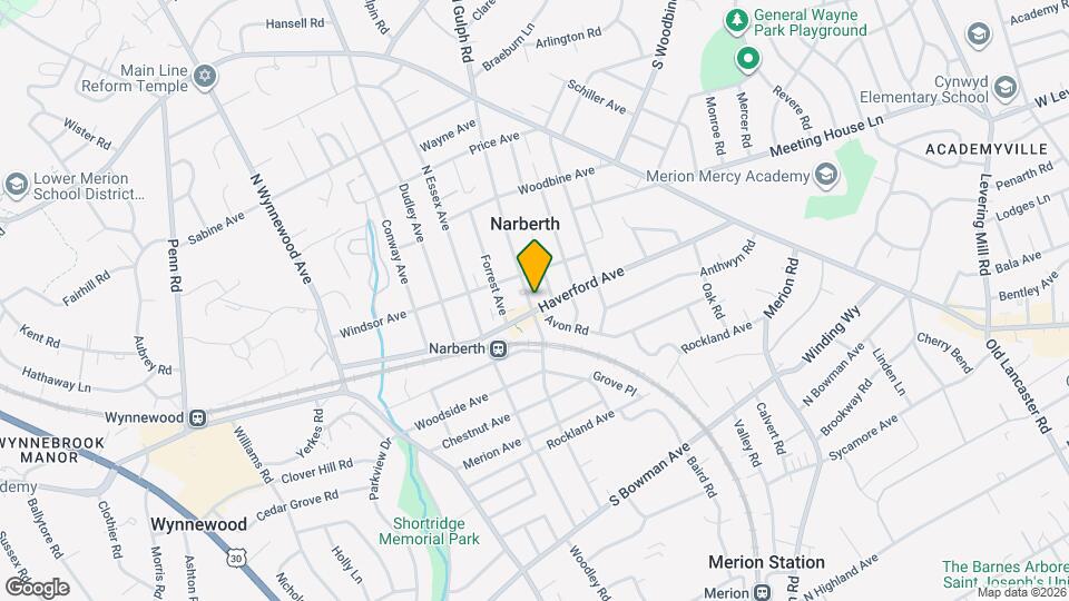 107 N Narberth Ave Map and Location Details