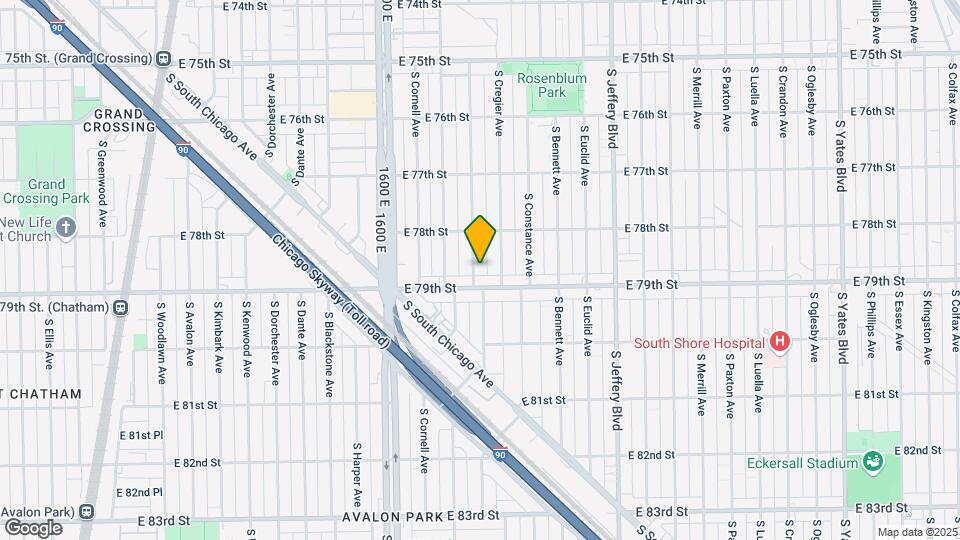 7843 S Ridgeland Ave, Unit Unit #1 Mapa y Detalles de la Ubicación