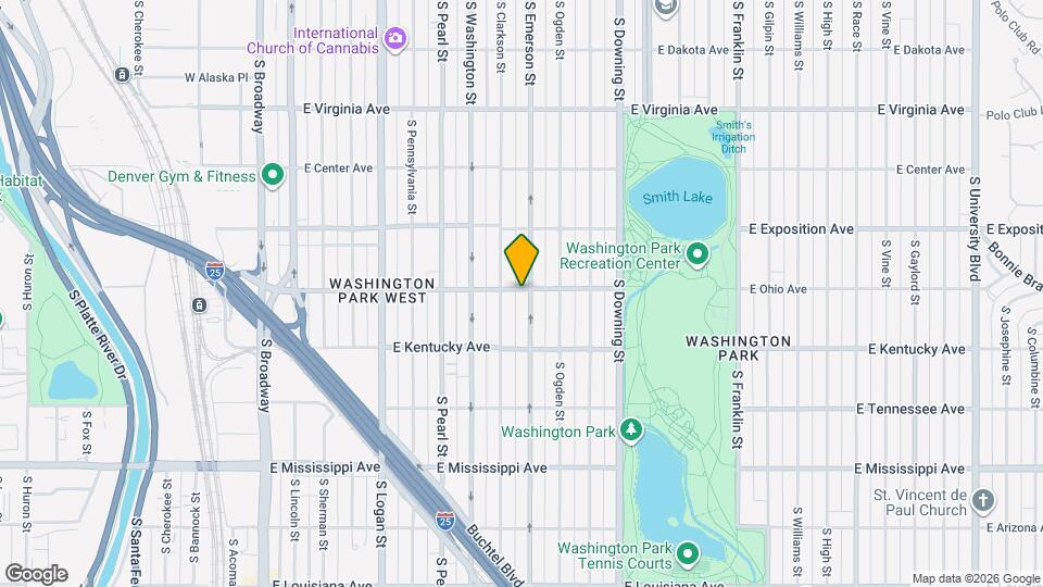 801 S Emerson St Map and Location Details