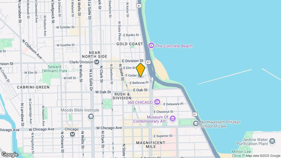 100 East Bellevue Mapa y Detalles de la Ubicación