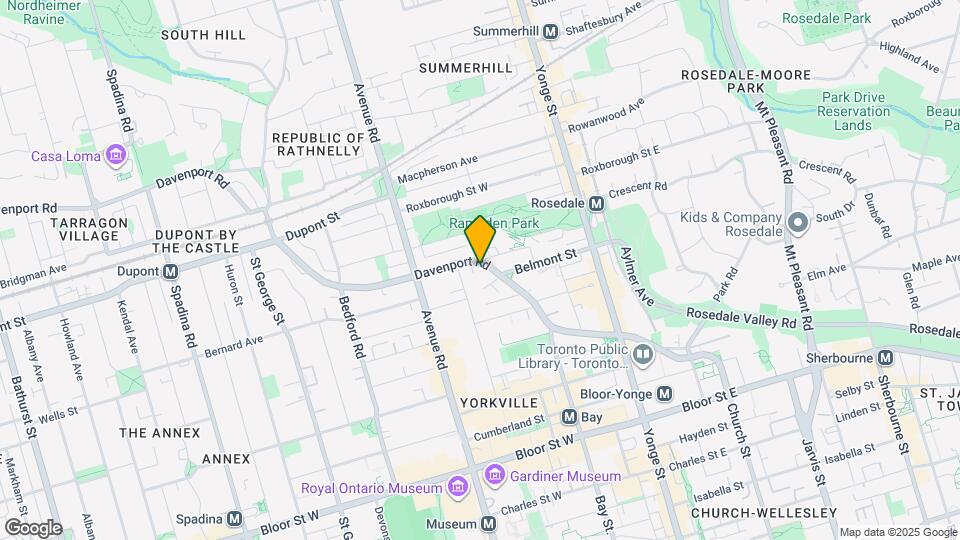 181 Davenport Rd Map and Location Details