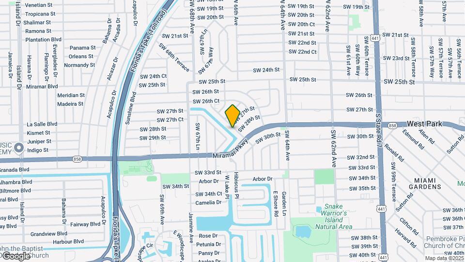 2734 SW 66th Terrace Map and Location Details
