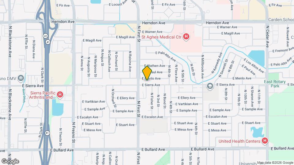 1056 E Sierra Ave Map and Location Details