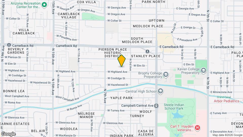 338 W Highland Ave Map and Location Details