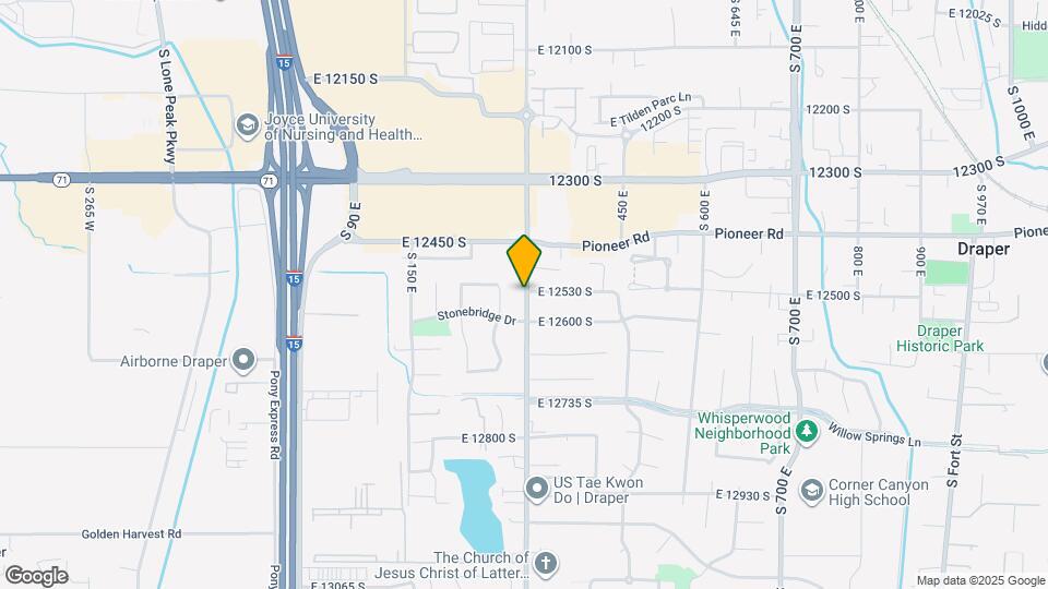 12542 S 300 E Map and Location Details