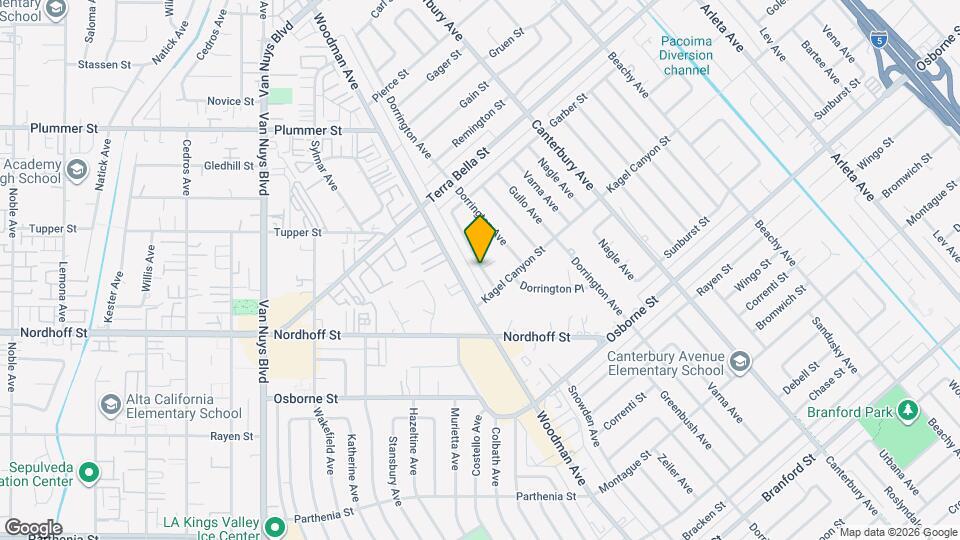 9309 Dorrington Pl, Unit A Mapa y Detalles de la Ubicación