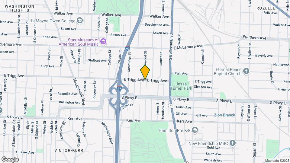 1113 E Trigg Ave Mapa y Detalles de la Ubicación