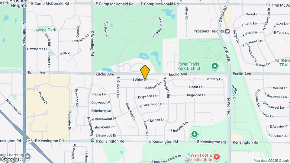 1105 E Alder Ln Map and Location Details