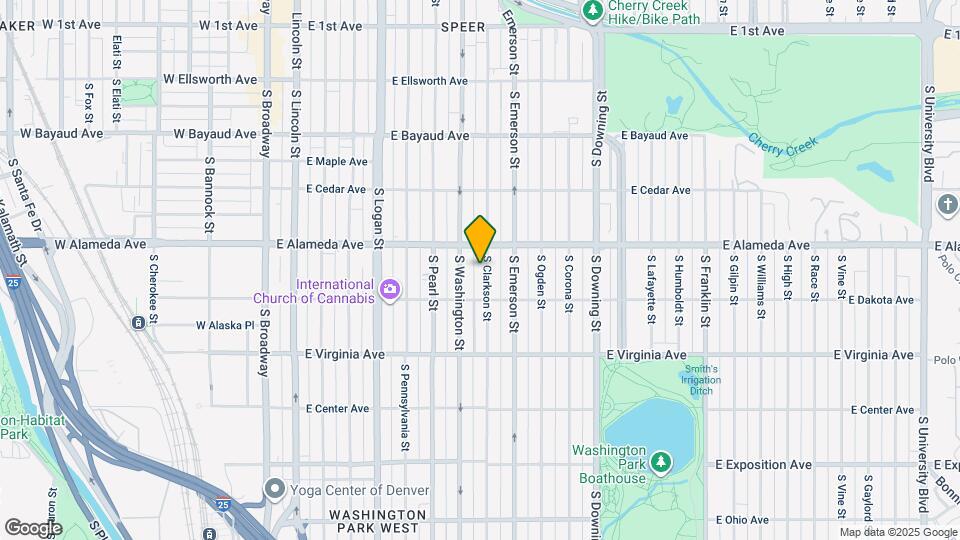 343 S Clarkson St Map and Location Details