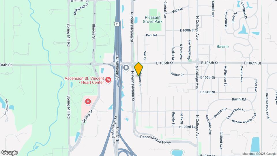 10504 N Delaware St Map and Location Details
