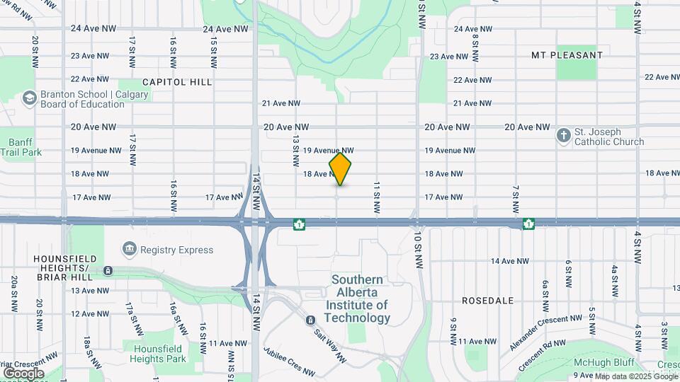 1240 17 Av NW Map and Location Details