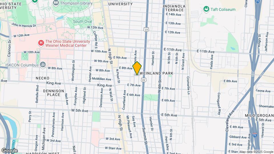 1400 Indianola Ave Mapa y Detalles de la Ubicación