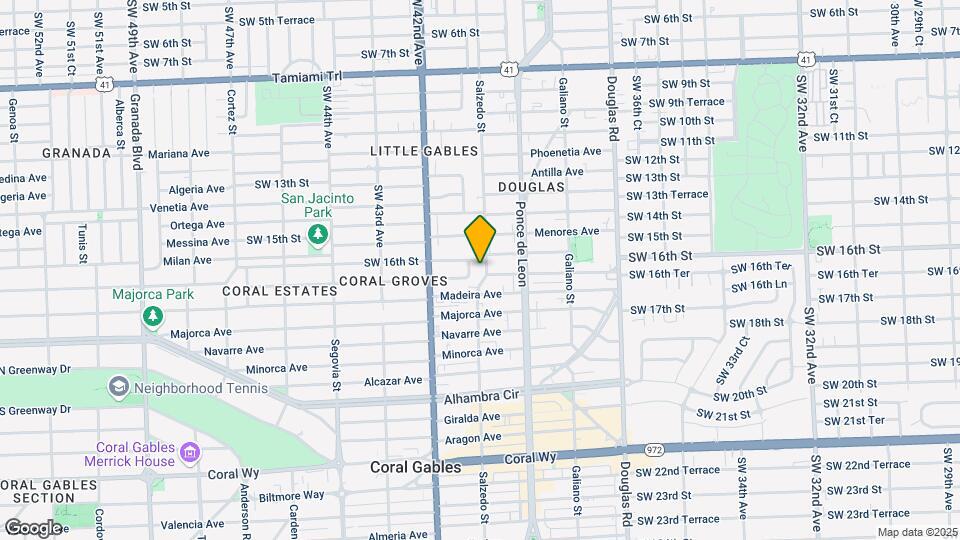 1610 Salzedo St Mapa y Detalles de la Ubicación