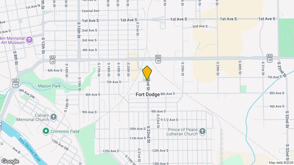 700 S 22nd St Map and Location Details