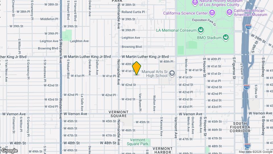 1243 W 41st Pl Map and Location Details