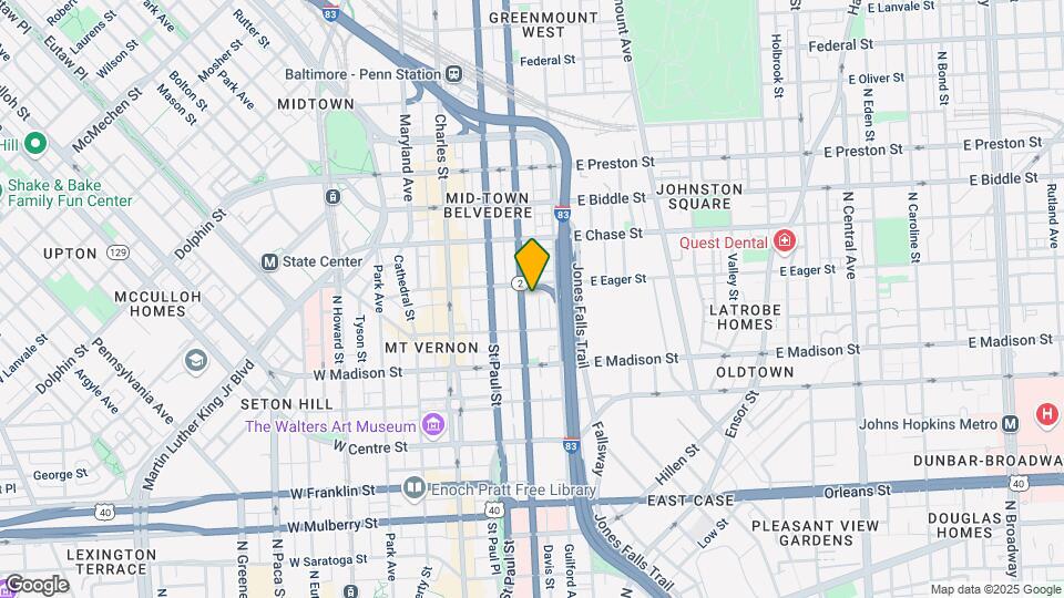 933 N Calvert St Map and Location Details