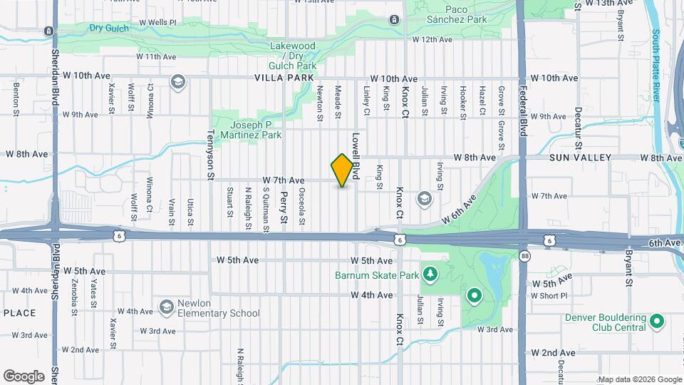 654 Meade St Map and Location Details