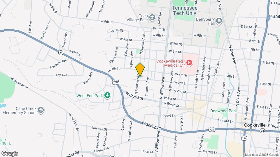 309 N Franklin Ave, Unit B Map and Location Details