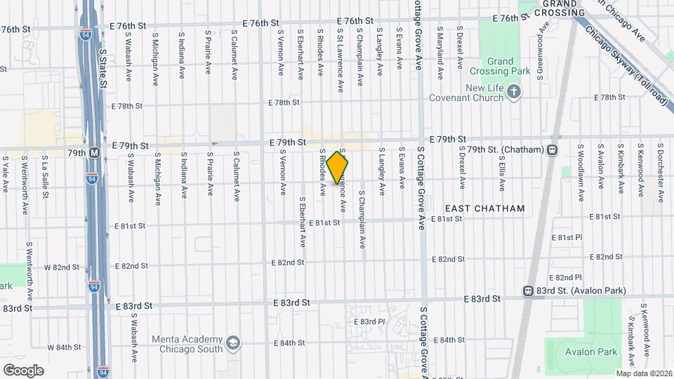 8010 S St Lawrence Ave Map and Location Details