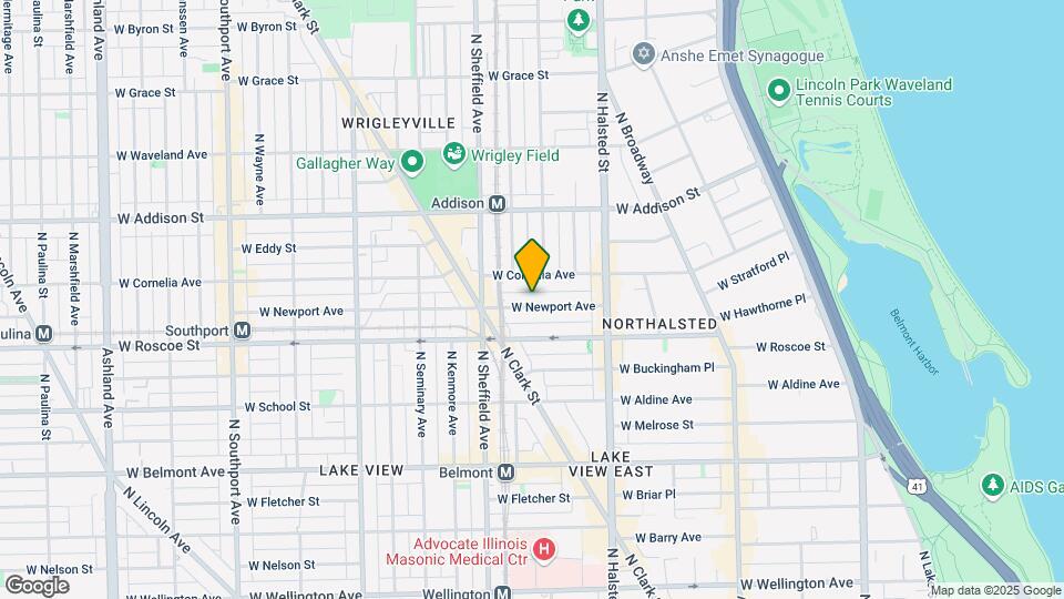 909 W Newport Ave Map and Location Details