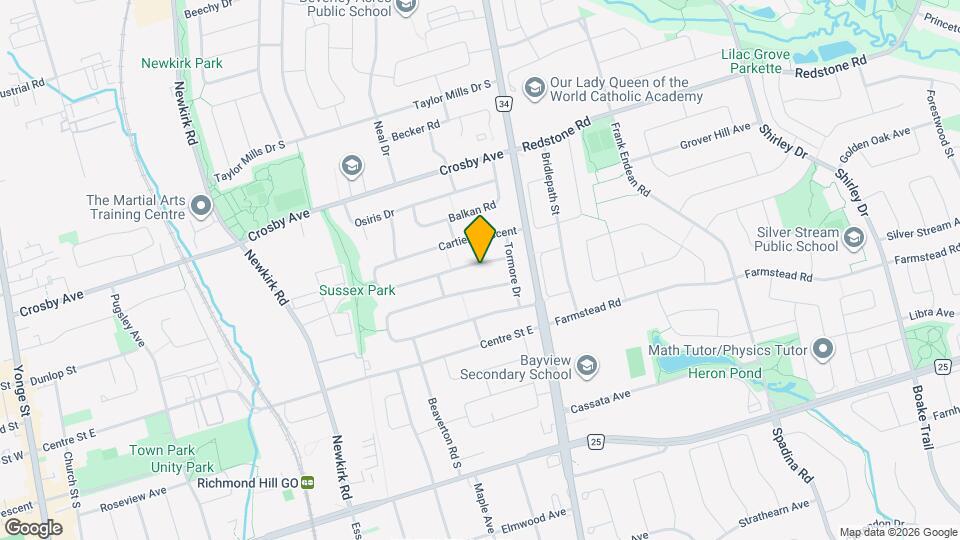 12 Cartier Crescent Map and Location Details